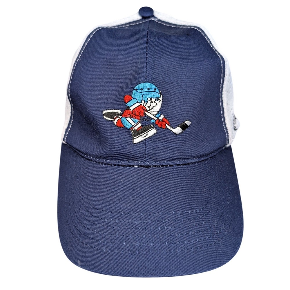 Sports Rousseau Baseball hockey player‎ mascot for Quebec Blue White HAT